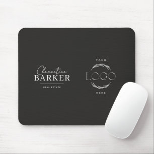 Tapis De Souris Logo personnalisé de l'agent immobilier moderne bl