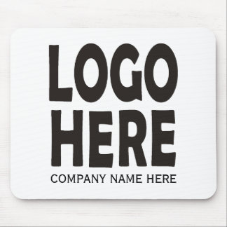 Tapis De Souris Logo personnalisé d'entreprise noire