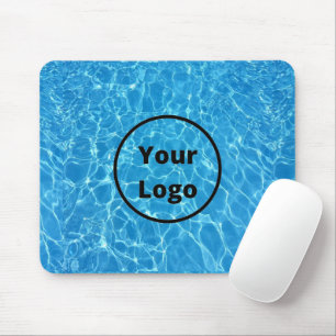 Tapis De Souris Logo personnalisé eau bleue texturée