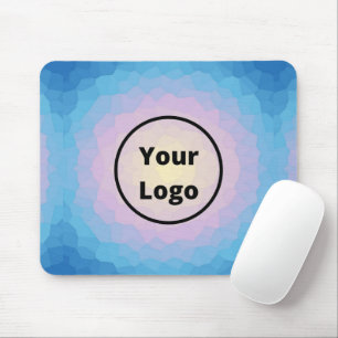 Tapis De Souris Logo personnalisé mosaïque rose et bleue