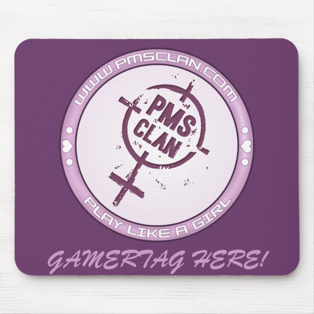 Tapis De Souris Logo pourpre 2 de PMS Mousepad- (Devant)