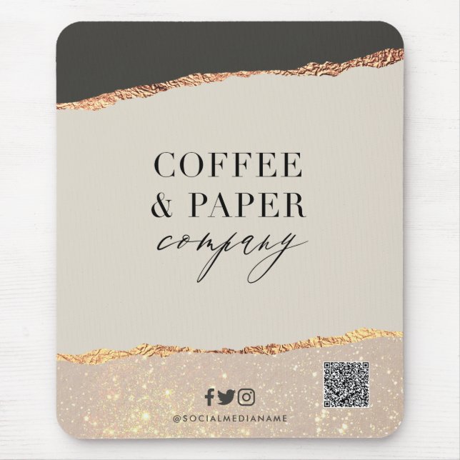 Tapis De Souris Logo Professionnel Personnalisé Pad Souris Noir Cr (Devant)