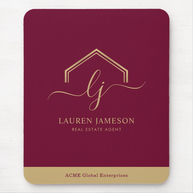 Tapis De Souris Logo Promotionnel immobilier moderne (Devant)