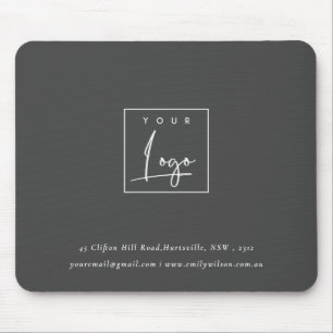 Tapis De Souris Logo promotionnel personnalisé simple noir foncé