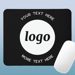 Tapis De Souris Logo simple et promotion de l'entreprise textuelle