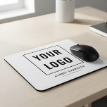 Tapis De Souris Logo Simple Professionnel<br><div class="desc">Ajoutez votre logo.</div>