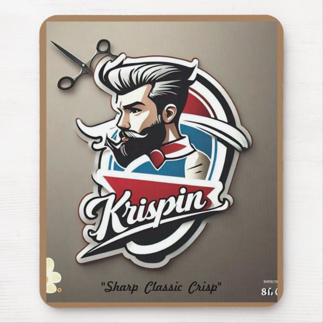 Tapis De Souris "Logo Stylish Barber Shop" (Devant)