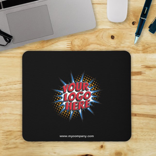 Tapis De Souris Logo Télécharger Moderne Simple Noir (Créateur téléchargé)