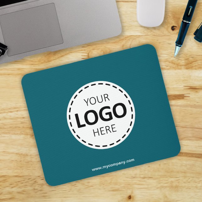 Tapis De Souris Logo Télécharger Moderne Simple Turquoise (Créateur téléchargé)