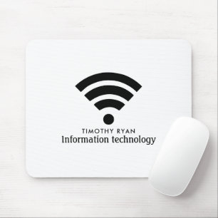 Tapis De Souris Logo Wi-Fi noir, Technologie de l'information, Ord