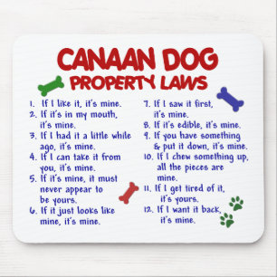 Tapis De Souris Lois 2 de propriété de CHIEN de CANAAN