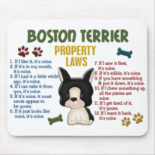 Tapis De Souris Lois 4 de propriété de Boston Terrier