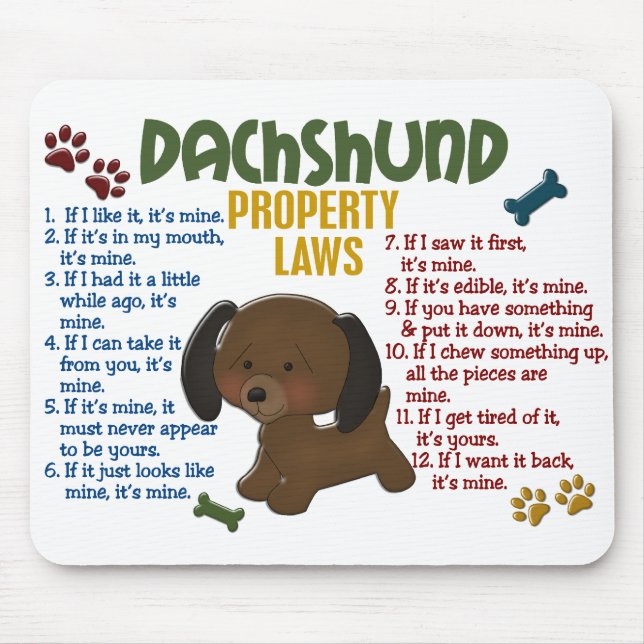 Tapis De Souris Lois 4 de propriété de teckel (Devant)