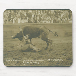 Tapis De Souris L'Oklahoma Culy bulldogging.