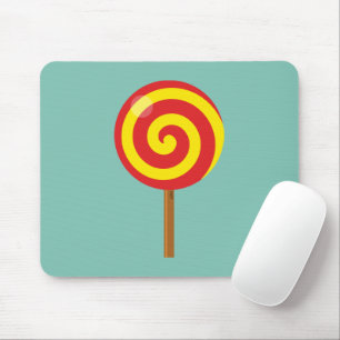 Tapis De Souris Lollipop rouge spirale