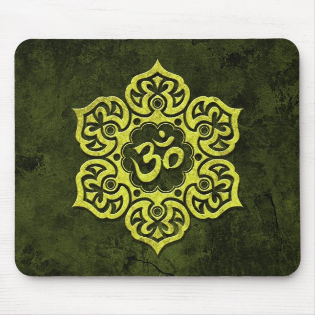 Tapis De Souris L'OM floral en pierre vert (Devant)