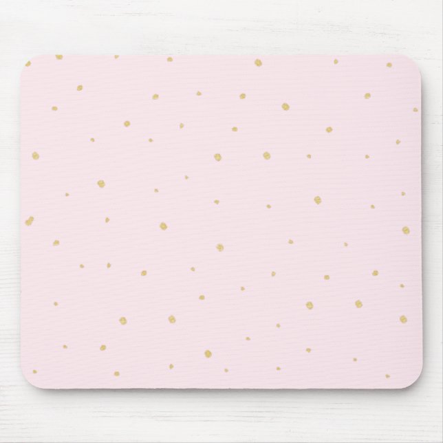 Tapis De Souris L'or pointille le rose de Mousepad (Devant)