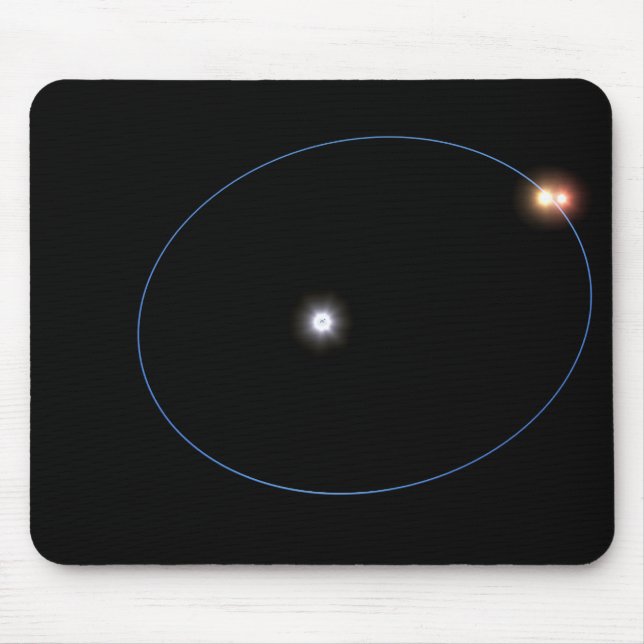 Tapis De Souris L'orbite d'un système triple étoile en forme d'hor (Devant)