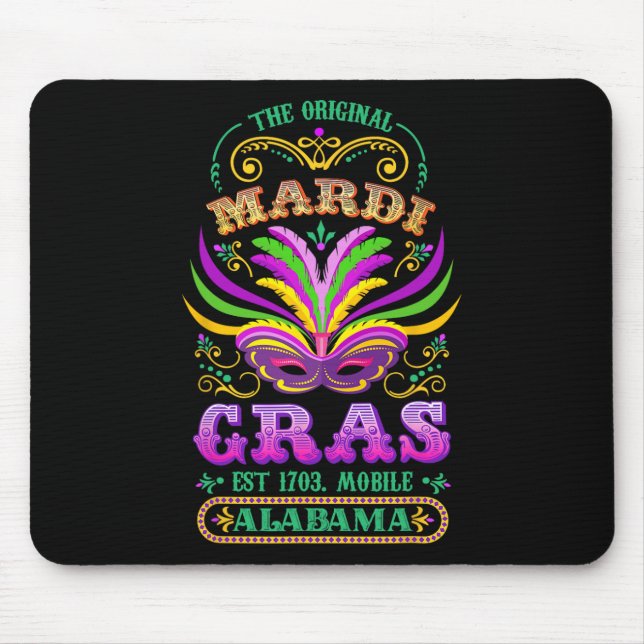 Tapis De Souris L'original Mardi Gras Mobile Alabyma 1703 (Devant)