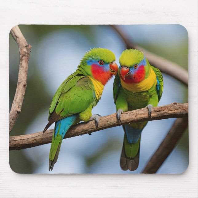 Tapis De Souris Lorikeets arc-en-ciel (Devant)