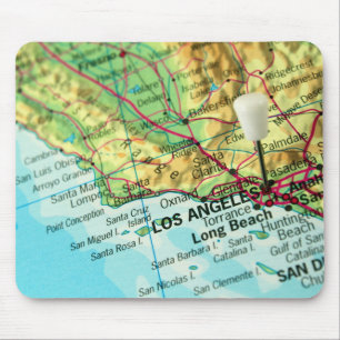 Tapis De Souris Los Angeles, California Map
