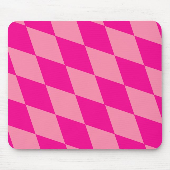 Tapis De Souris Losanges damier rose clair et foncé (Devant)