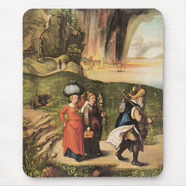 Tapis De Souris Lot's Escape, célèbre peinture d'Albrecht Durer, (Devant)