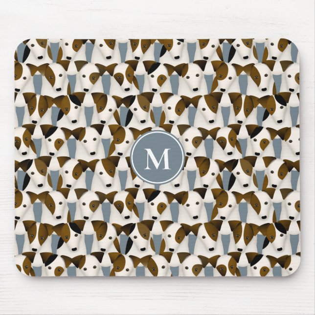 Tapis De Souris Lots of Parson Jack Russell Terriers dogs pattern  (Devant)
