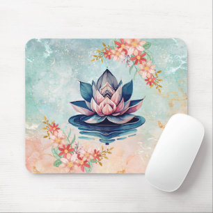 Tapis De Souris Lotus des Eaux Calmes – Botanique Pastel Paisible