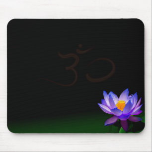 Tapis de souris Lotus épanoui bleu