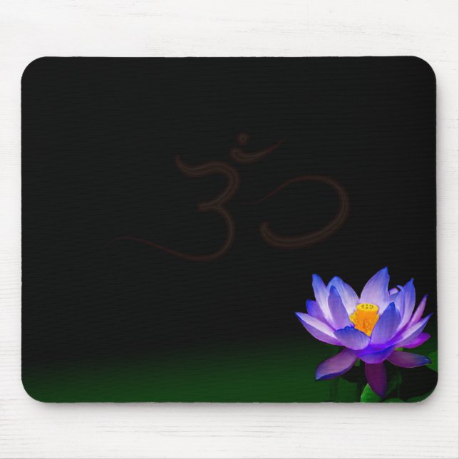 Tapis de souris Lotus épanoui bleu (Devant)