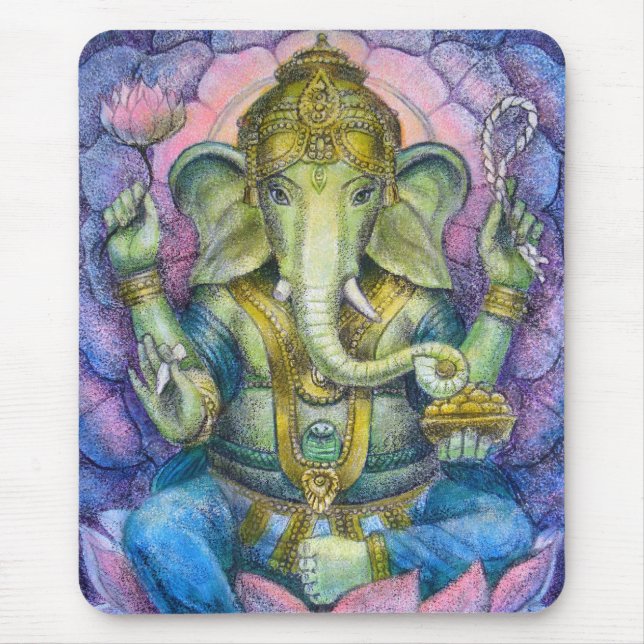 Tapis De Souris Lotus Ganesha Mousepad (Devant)