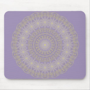 Tapis De Souris Lotus Mandala en lilas et or