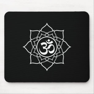 Tapis De Souris Lotus Ohm Om Symbole Yoga Débutants Méditation Des