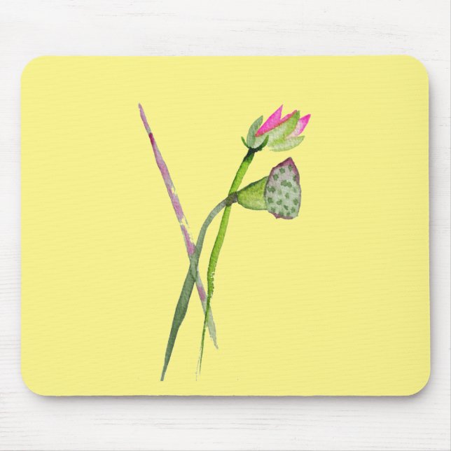 Tapis De Souris Lotus rose Fleur Zen Art bouddhiste (Devant)