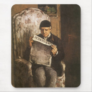 Tapis De Souris Louis Auguste Cézanne Père de l'artiste lisant