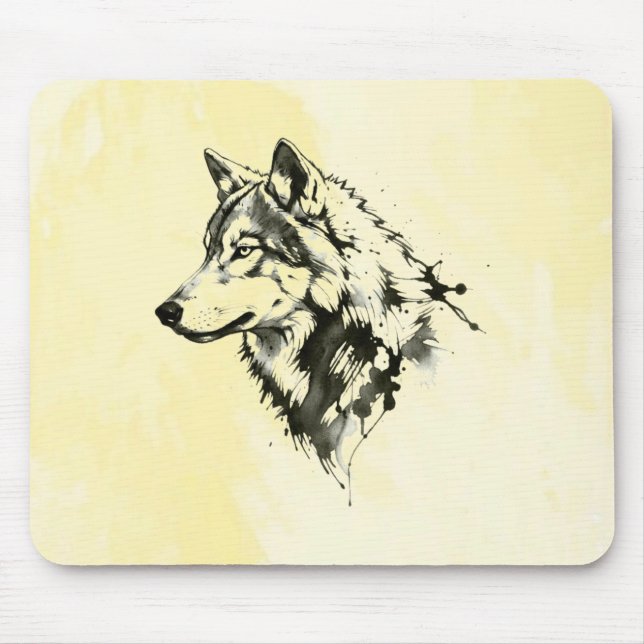 Tapis De Souris Loup (Devant)