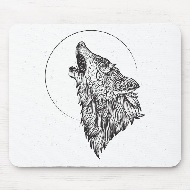 Tapis De Souris Loup (Devant)