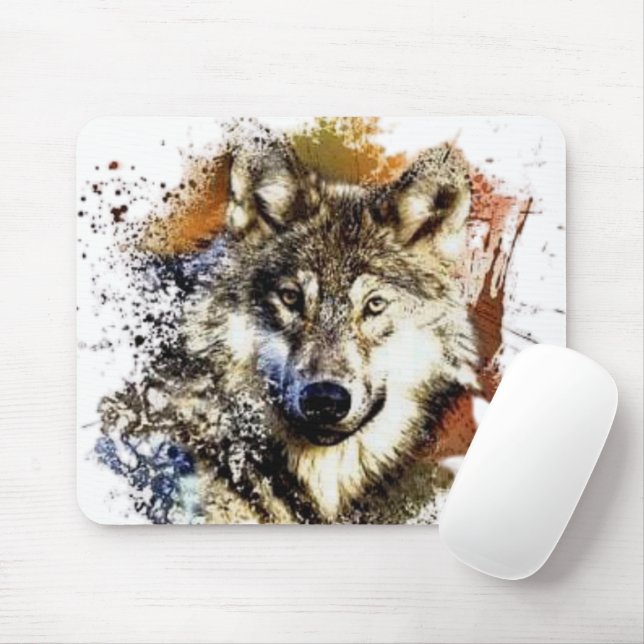 Tapis De Souris Loup   (Avec souris)