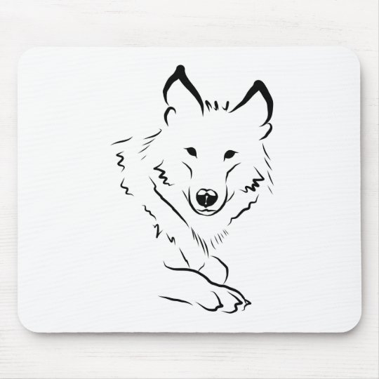 Tapis De Souris Loup Blanc Zazzle Fr