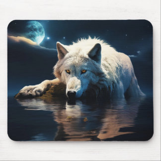 Tapis De Souris Loup blanc