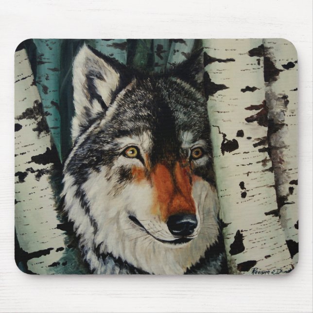 Tapis De Souris "Loup de bois" (Devant)