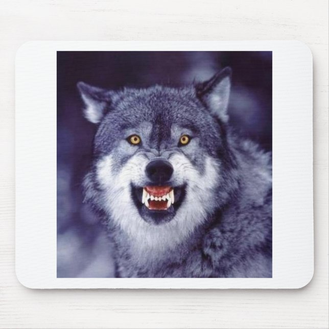 Tapis De Souris Loup de grondement (Devant)