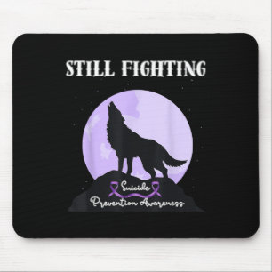 Tapis De Souris Loup de sensibilisation à la prévention du suicide