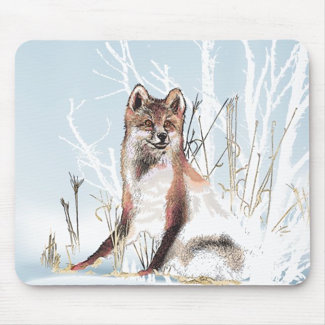 Tapis De Souris Loup d'hiver (Devant)