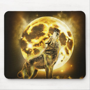 Tapis De Souris Loup d'or