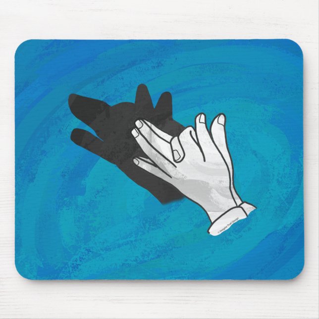 Tapis De Souris Loup en bleu (Devant)