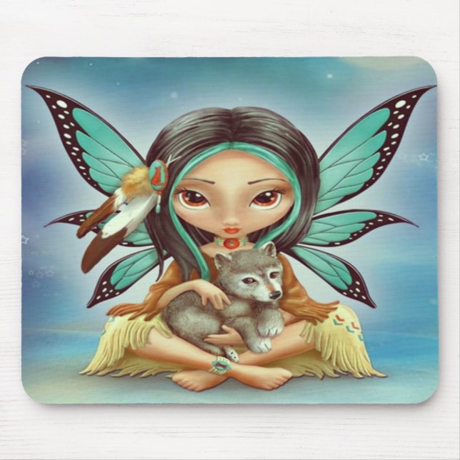 Tapis De Souris Loup féerique (Devant)