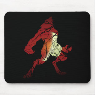 Tapis De Souris Loup-garou Lune Loup-garou Silhouette Halloween C
