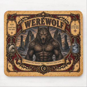 Tapis De Souris Loup-garou, Monstre de Cirque Vintage